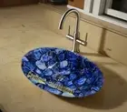 Blue Agate Sink, Wash basin, bathroom decor, Handmade Stone Sink, vanity Sink