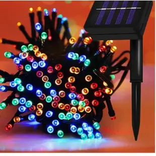 【May Shop】兩入組 LED太陽能燈串戶外花園庭院裝飾防水小彩燈(聖誕燈 氛圍燈)