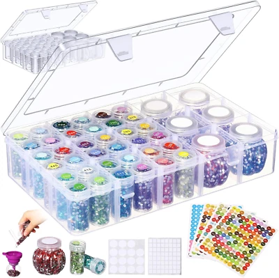 Diamond Painting Storage Containers,42 Grids Bead Organizer with Painting Access
