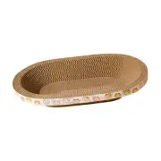 Oval Cat Scratcher Bed Corrugated Scratching Board for Furniture Protector