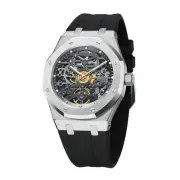 Automatic Mechanical Watch Skeleton Stainless 50M Waterproof Anti Shock Casua...