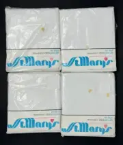 Lot of 4 Vintage St. Mary's Double/Full Fitted Sheet No Iron Percale White NEW