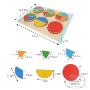 【Jigsaw】蒙特梭利數學等分早教學習板(蒙特梭利/數學等分/聖誕禮物/交換禮物)