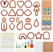 142 Pcs Polymer Clay Cutters, Clay Cutters Set, Multi Shapes Clay Polymer Earrin
