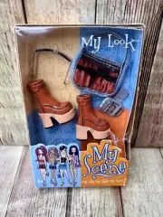 Barbie My Scene My Look Accessories 2002 Boots & Purse Y2K Platform Shoes NIB