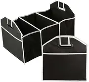 Car Boot Compartmental Organizer With 3 Compartments Multifunction Car Organizer Portable Foldable Trunk Organizer