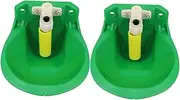 LOORGVEL 2pcs Sheep Drinking Bowl Sheep Water Bowls Pet Water Fountain Pig Water Bowl Cat Fountain Expandable Garden Hose Water Bowl for Sheep Black Kettle Goat Feeder Water Cooler Alloy
