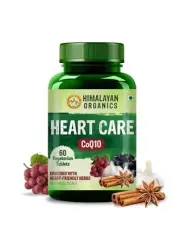 Himalayan Organics Heart Care With CoQ10, Arjuna Bark Grape Seed 60 Veg Tablets