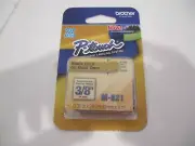 Brother P-touch Tape Color "BLACK PRINT ON GOLD" 3/8" TAPE
