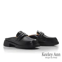 在飛比找momo購物網優惠-【Keeley Ann】牛皮壓紋穆勒鞋(黑色37466711