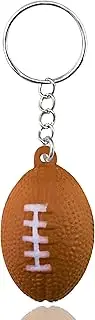 [Ikacvb] Football Keychain For Teen Boys Football Team Gifts Unique Mini Rugby Senior Night Gifts Key Ring Football Lover Gift Ideas Cool Football Stuff, Brown