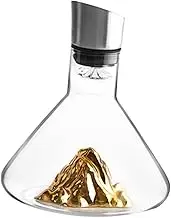 UTHCLO Gold Crystal Wine Decanter Inclined Mouth for Smooth Tasting Experience