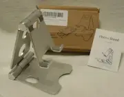 Cell Phone Stand Holder Foldable Adjustable Desk Aluminum Universal Silver