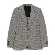 [Tagliatore] Tagliatore Gingham Check-pattern Blazer 48 IT BLACK/WHITE