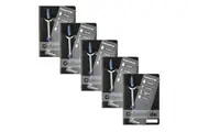 5pc Colourhide Writing Notebook w Ruler A5 School Stationery 200-Pages Black