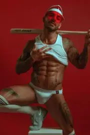 [O323] Handsome Man Cute Model Showing Off Body Male Physique Photography