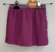 Gymboree Kids Girls Shiny Elastic Waist Pull On Pleated Pencil Skirt Purple XS