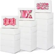 30Pcs Cookie Boxes, 8X6X2.5 Inches 3 Style Windows Cookie Boxes with Window, Bak