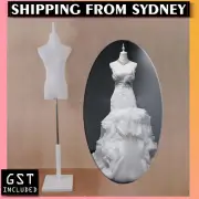 White Female Mannequin Half Model Sandal wood Adjustable Bracket Display Rack AU