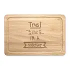 Trust Me I'm A Solicitor Rectangular Wooden Chopping Board Funny Best Favourite