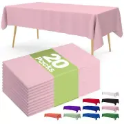 Pureegg Plastic Table Cloth - 20 Packs Decorative Table Cloth for Valentines ...