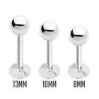 100 Pieces Labret 14G Piercing Barbell - 3 Sizes Available