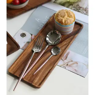 簡約小木盤木碟 ins點心盤杯墊長方形 水果蛋糕茶盤 日式碟子餐具