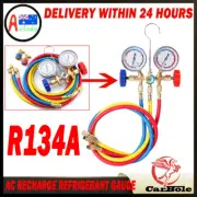 R134A/R22/R12 Air Conditioning A/C Refrigeration Manifold Gauges W/ 60" Hoses AU