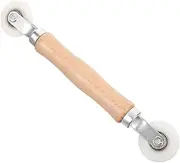 Screen Tool Roller for Window and Door Repair Wooden Handle Screen Spline Roller Durable Screen Rolling Tool for Easy Screen Replacement and Fixing