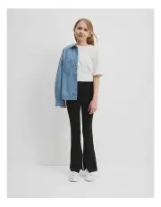 [Country Road] Teen Split Hem Pant in Black