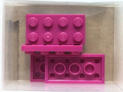 LEGO Parts - Magenta Plate 2 x 4 - No 3020 - QTY 5