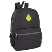19 Inch School Backpacks with Mesh Side Pockets – Basic Large Black/Yellow