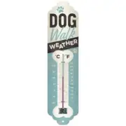 Nostalgic Art 28x6.5cm Wall Hanging Thermometer - Dog Walk Weather -