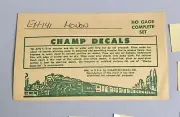 CHAMP TRAIN DECALS HO GAUGE THE HOOISER LINE MONON RED EH-141 #3