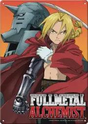 FullMetal Alchemist Anime Edward and Alphonse Elric Metal Sign 8.25 x 11.5 NEW