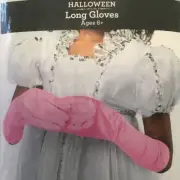 Long Gloves Youth Children Kids Little Girls Light Pink Halloween Opera Dress Up
