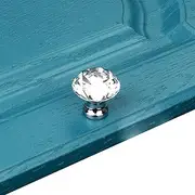 Drawer Handles Cabinet Pulls,Crystal Drawer Knobs Handles，Cabinet Drawer Knob Diamond Crystal Drawer Pull Handle Door Dresser Cupboard Furniture Knobs,5pcs (Color : Wit, Size : Single Hole)