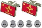 [Select Gifts] Shirt Dress Studs Albuquerque City USA Flag Cufflinks