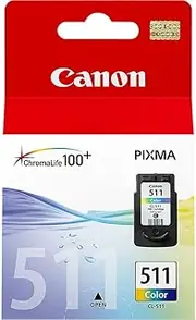 [Canon] CL-511 Ink Cartridge for Printers (Cyan, Magenta, Yellow, Pixma IP/MP/MX/Pro, Blister, Inkjet), CL511