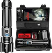 LED Torch Rechargeable Flashlight with High Lumens, Shadowhawk 20000 Lumen...