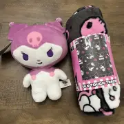 Sanrio Loungefly Hello Kitty Kuromi Red Rose Silk Touch Throw Blanket & Plush
