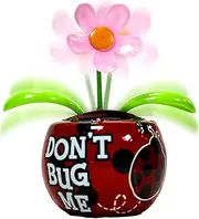 Gacqpli Solar Toys for Window | Solar Powered Swinging Flower Car Figurines,Weather-Resistant Outdoor Decor, Funny Car Interior Accessories, Table Ornament for Living Room Bedroom
