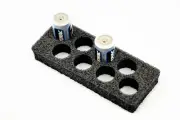 Precut foam battery insert storage holder holds 8 c cells fits Pelican 1030 case
