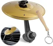 Car Cymbal Air Vent Mini Drum Crash Cymbal for Car Vent with Mini Drum Stick Keychain