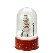 Northlight 11.75" Lighted Musical Stacked Snowmen Snowing Christmas Snow Dome