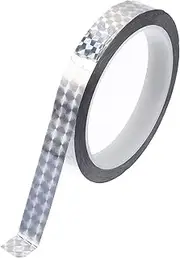 X AUTOHAUX Pinstripe Tape 164.04ft x 0.59" Car Stripes Pinstripe Decals for Car, Motorcycle and Boat, Racing Stripes DIY Stickers Laser Silver 1 Pc