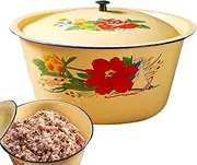 Enamel Bowl - Retro Vintage Enamel Bowl | Multifunctional Enamel Bowl, Enamel Mixing Bowls For Soup, Enamel Salad, Mixing Bowl, Enamel Mixing Bowls