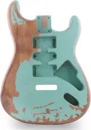 Relic Stratocaster Guitar Body, Alder Very Resonant - Nitro Seafoam Green.