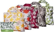 Envirosax Reusable Pouch Sets Polyester Shopping Grocery Bags Set of 5 Gardener's Delight Water Resistant, Multicolor, One Size