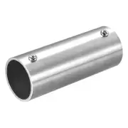 2-Way 100mm L 202 Stainless Steel Rail Pipe Fitting Brushed for 1.3" OD